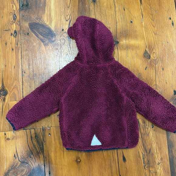 L.L. bean burgundy baby and toddler Hi-pile fleece Jacket size 12 - 18 months - Picture 7 of 9